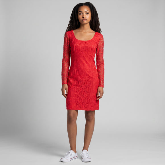 Red Lace Cocktail Dress | Size S | Pre-Loved