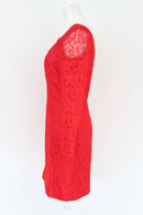 Red lace cocktail dress - S-3