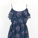 Dark blue and red floral dress - M-2