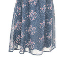 Dark blue and red floral dress - M-3