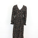 Floral & Black Long Sleeve Dress | Thrift Find – Size M-5