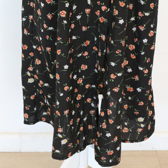 Floral & Black Long Sleeve Dress | Thrift Find – Size M