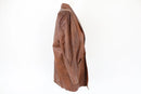 Brown genuine leather jacket - L-4