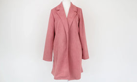 MRP brand new faux suede pink coat- M