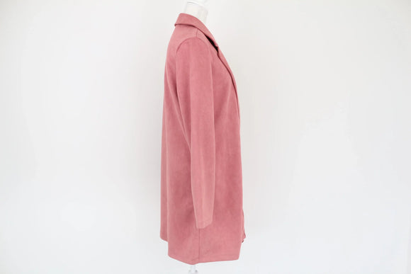 MRP brand new faux suede pink coat- M