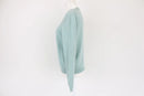 Baby blue 50% lambswool jersey with beaded detail - M-2