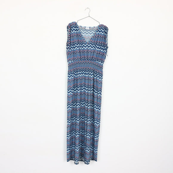 Contempo Graphic Maxi Dress | Thrift Find – Size 12