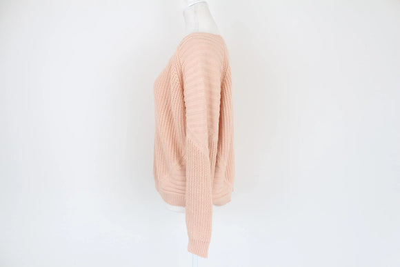 Pink scoopneck jersey - L