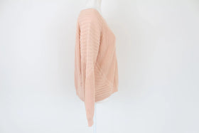 Pink scoopneck jersey - L