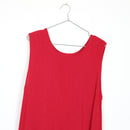 Red Flowy A-Line Dress | Thrift Find – Size L-4