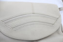 Cream faux leather sling bag-4