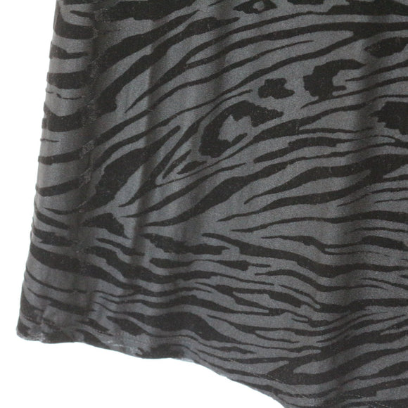 Zebra Print Suede Bodycon Mini Dress | Thrift Find – Size 10