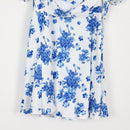 Blue & White Puff Sleeve Mini Dress | Thrift Find – Size XL-2