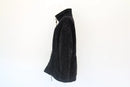 Quilted velvet winter jacket - black - M-2
