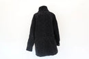 Quilted velvet winter jacket - black - M-3