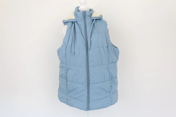 REAL basics baby blue puffer body warmer - 3XL
