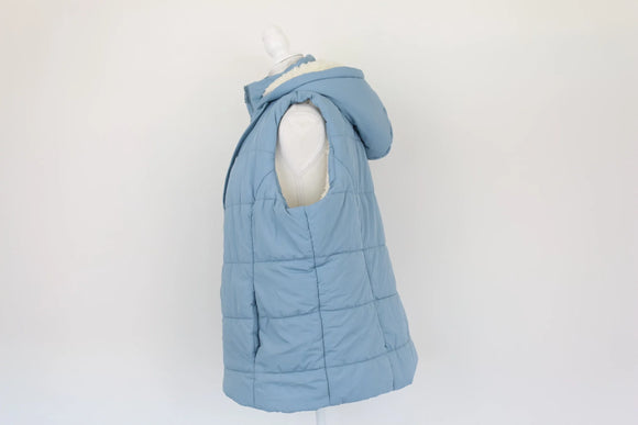 REAL basics baby blue puffer body warmer - 3XL