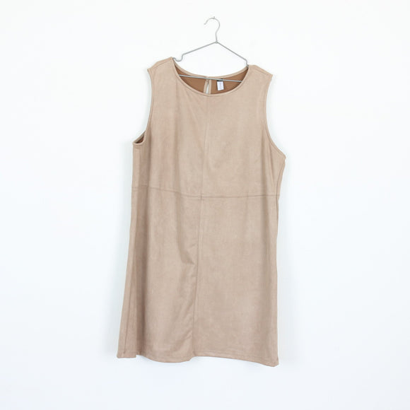 Faux Suede A-Line Dress | Thrift Find – Size 2XL