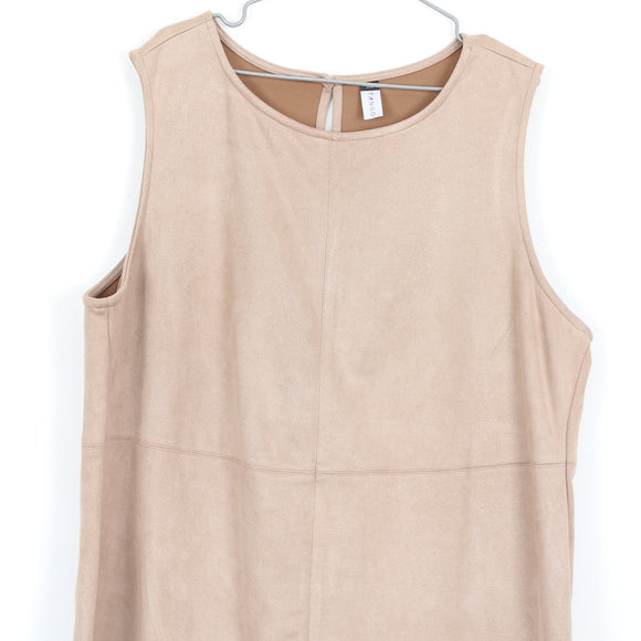 Faux Suede A-Line Dress | Thrift Find – Size 2XL
