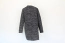 Black and white coat with faux leather trimming - 8-3