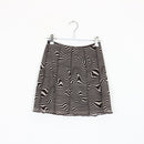 Brown & Cream Print Mini Skirt | Thrift Find – Size XS-1