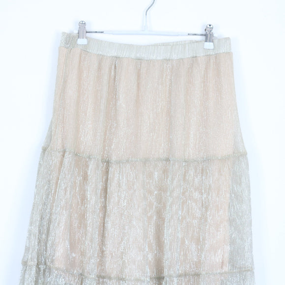 Gold Sparkly Sequin Skirt | Thrift Find – Size 10