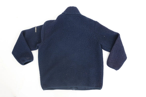 Navy blue teddy-bear sherpa jacket - XXL