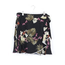 Black Floral Print Mini Skirt | Thrift Find – Size XXL-1