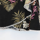 Black Floral Print Mini Skirt | Thrift Find – Size XXL-2