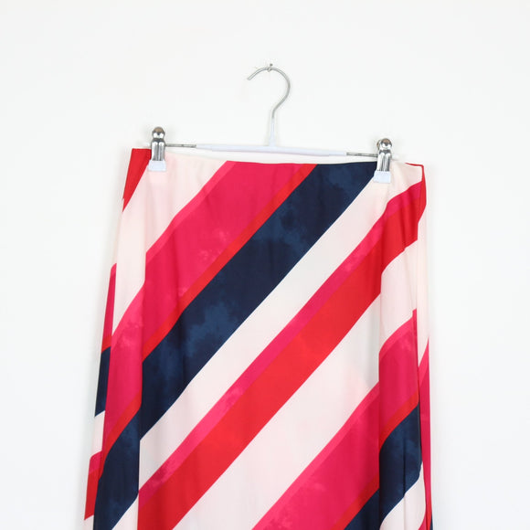 Striped Satin Midi Skirt | Thrift Find – Size M
