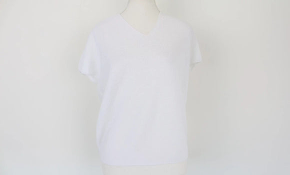 Knitted white blouse -M