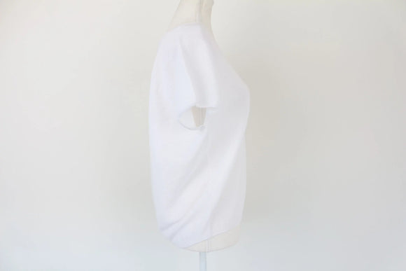 Knitted white blouse -M