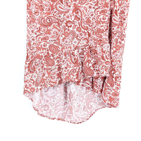 Red & Pink Paisley Wrap Skirt | Thrift Find – Size 32