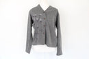 Grey cardigan with embroidery details - L-1