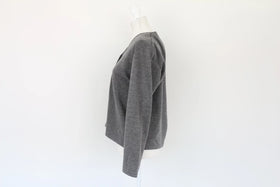 Grey cardigan with embroidery details - L - 0