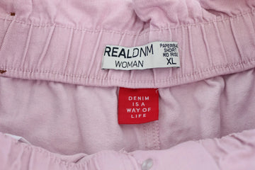 Real DNM Pink High-Waist Paperbag Shorts | Size XL | Pre-Loved - 0
