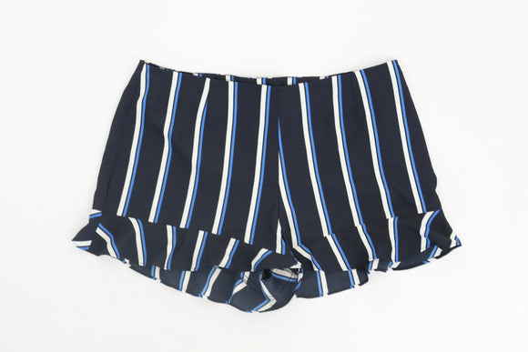 Woolworths blue striped shorts - 16