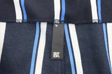 Woolworths Blue Striped Shorts | Size 16 | Pre-Loved - 0