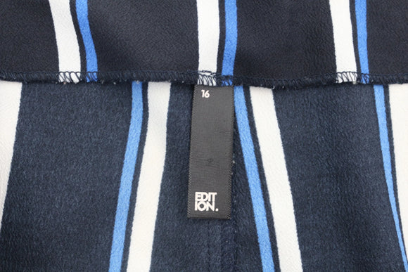 Woolworths blue striped shorts - 16