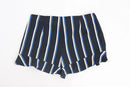 Woolworths blue striped shorts - 16-3