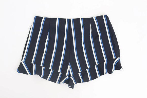 Woolworths blue striped shorts - 16
