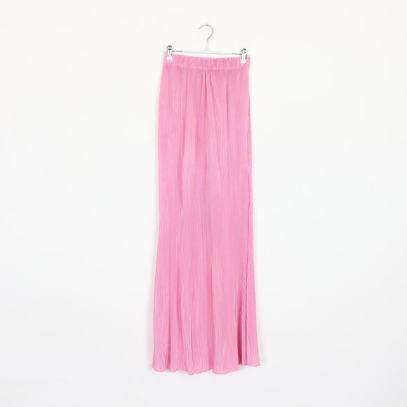 Bright Pink Ribbed Maxi Skirt | Thrift Find – Size S