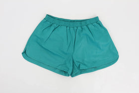 Blue genuine leather shorts - S