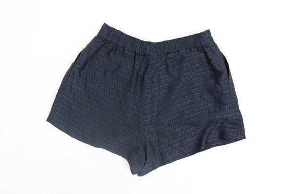ZARA blue and black satin shorts - S