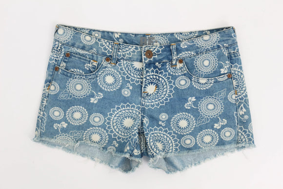 RE Denim shorts with boho patterns - 34