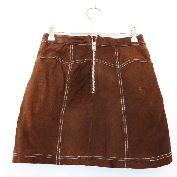 Genuine Suede Mini Skirt | Thrift Find – Size XS