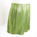 Bright Green Metallic Mini Skirt (L)-3