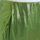 Bright Green Metallic Mini Skirt (L)-2