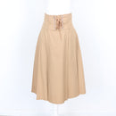 H&M Camel Tie-Waist Midi Skirt (XS)-1
