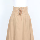 H&M Camel Tie-Waist Midi Skirt (XS)-4